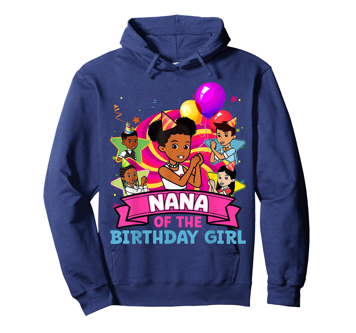 Nana of Birthday Girl Gracie Pink Doll Family Decorations T-Shirt