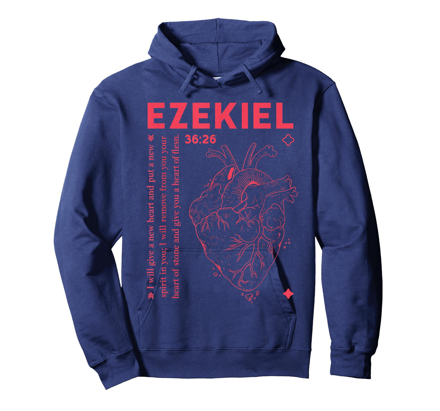 Vintage Ezekiel 36-26 Heart of Flesh Bible Verse Christian T-Shirt
