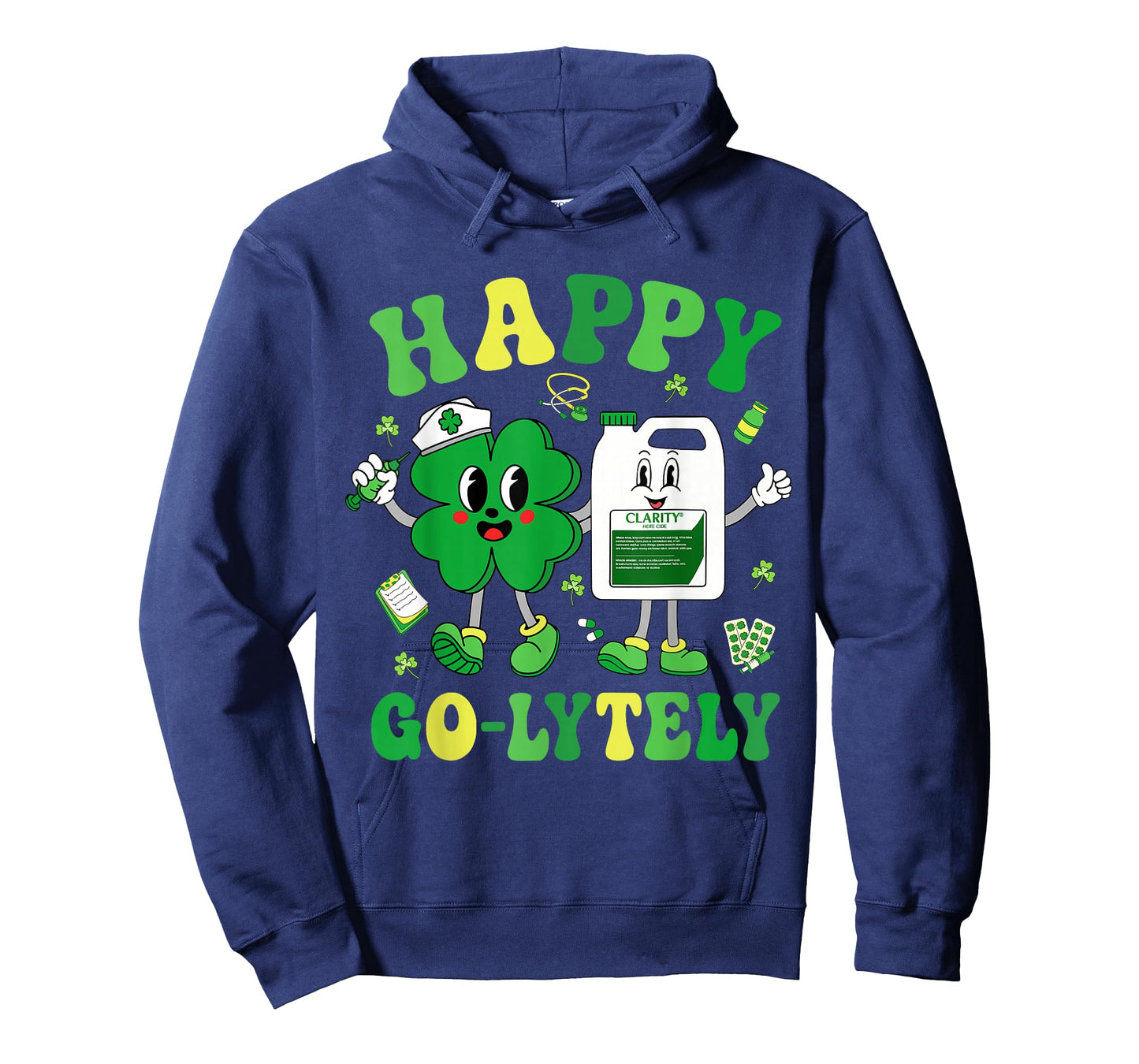 Happy Go-Lytely St Patrick's Day Shamrock Nursing Humor T-Shirt