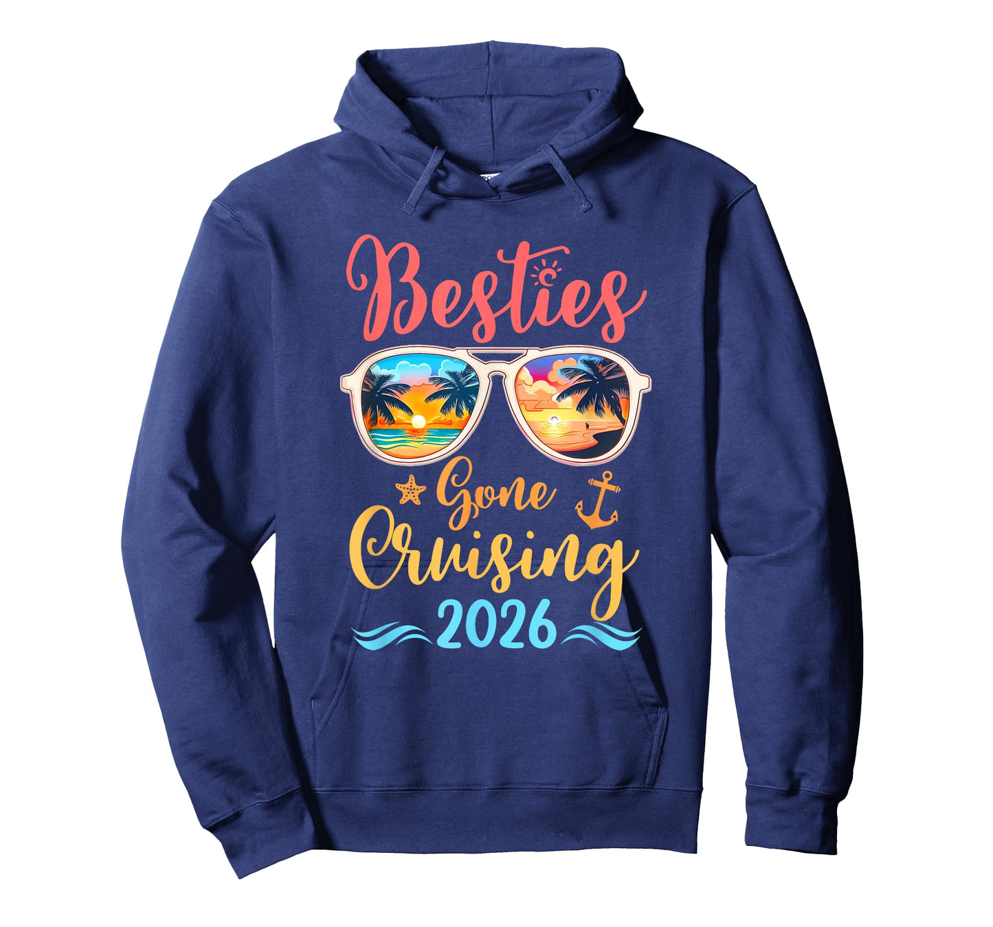 Funny Cruising Friends Squad 2026 Besties Gone Cruising T-Shirt