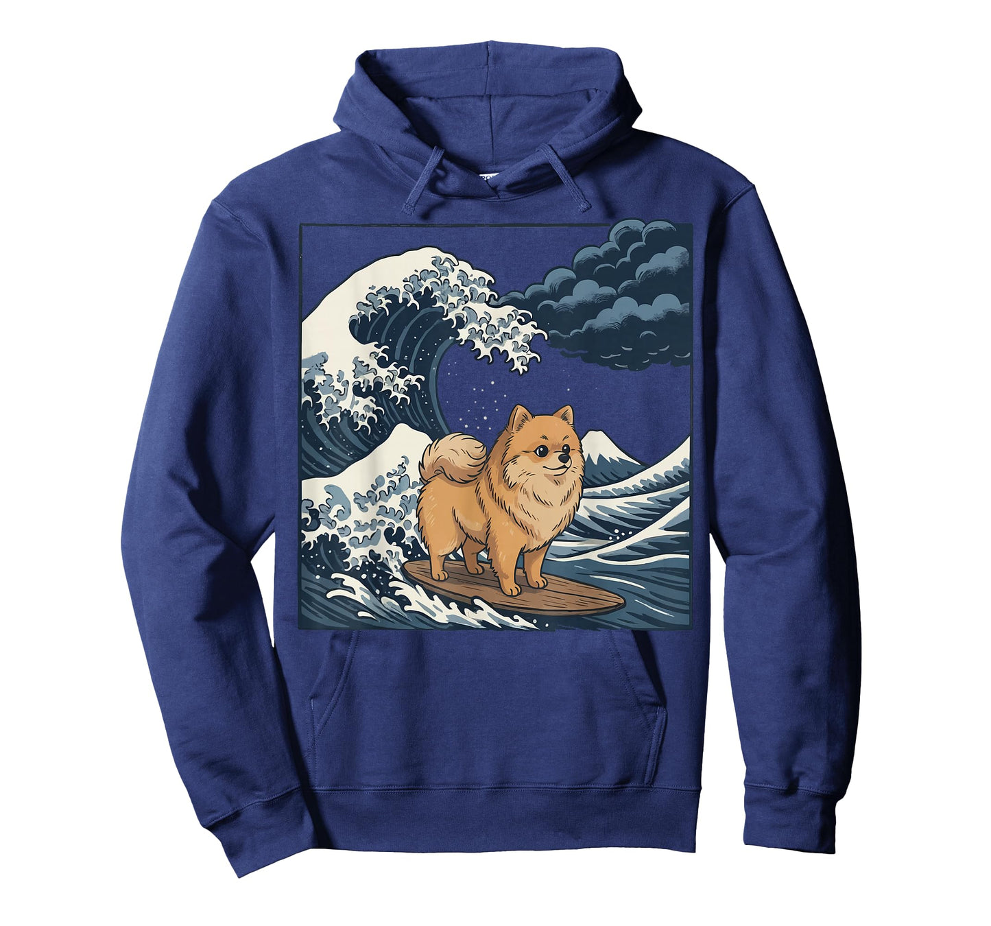 Pomeranian: Surfing Japanese Wave T-Shirt