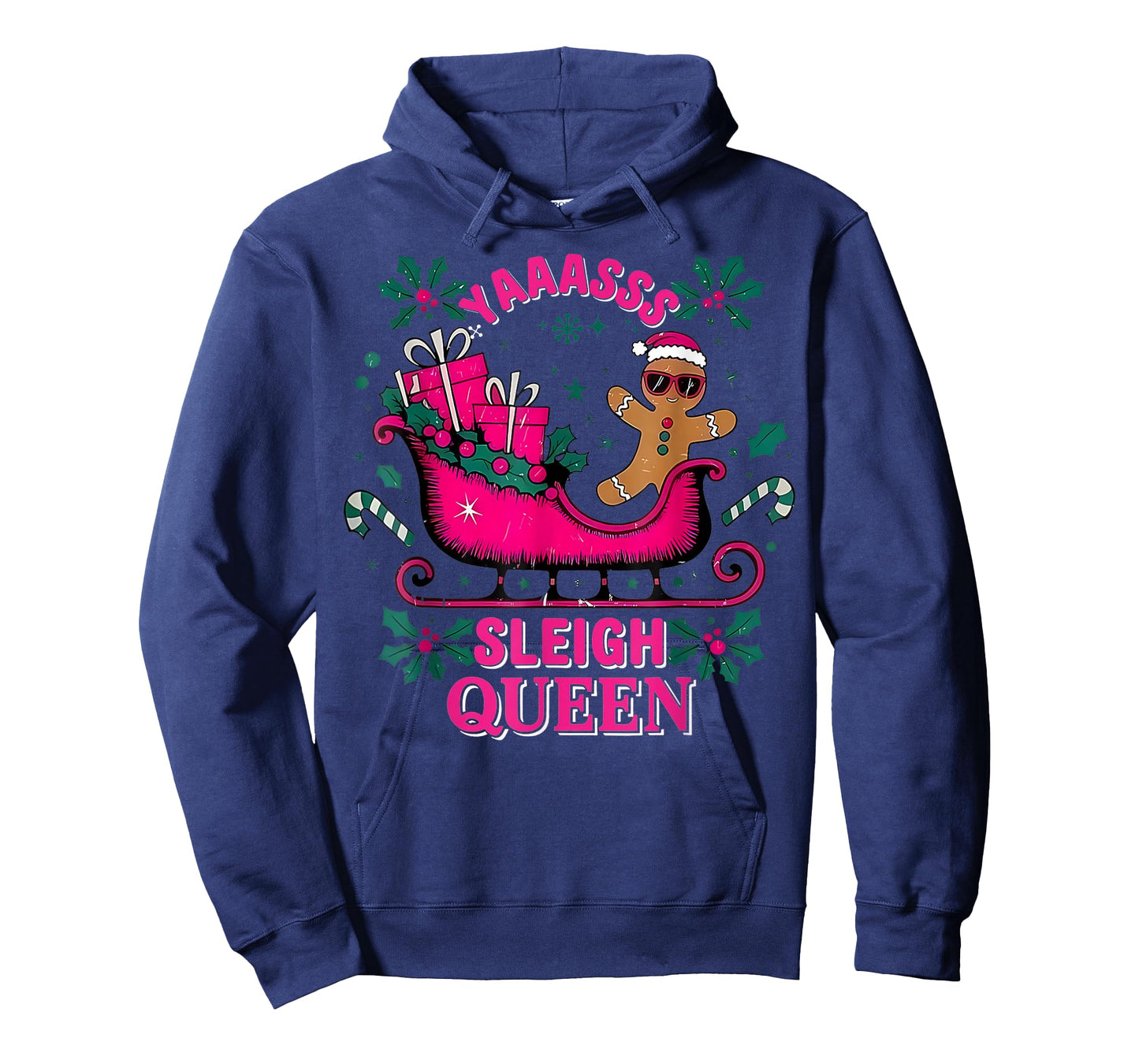 Yaaasss Sleigh Queen Sleigh Girl Matching Christmas Pajamas T-Shirt