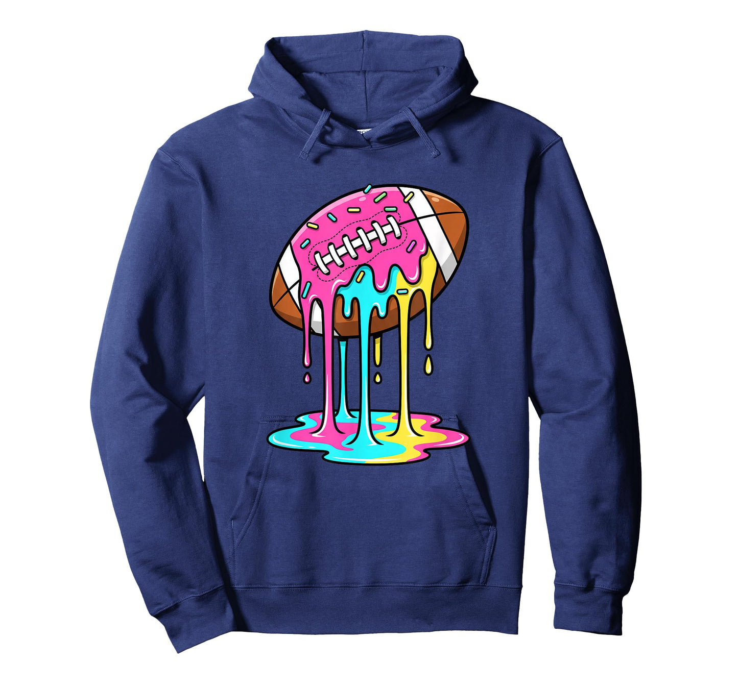 Melting Donut Football with Sprinkles Kids Dessert Sports T-Shirt