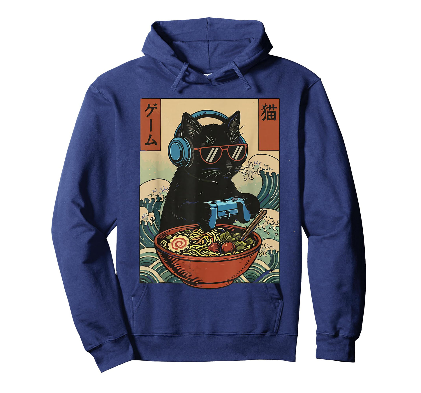 Cute Kawaii Gamer Cat Funny Ramen Retro Japanese Cat Gaming T-Shirt
