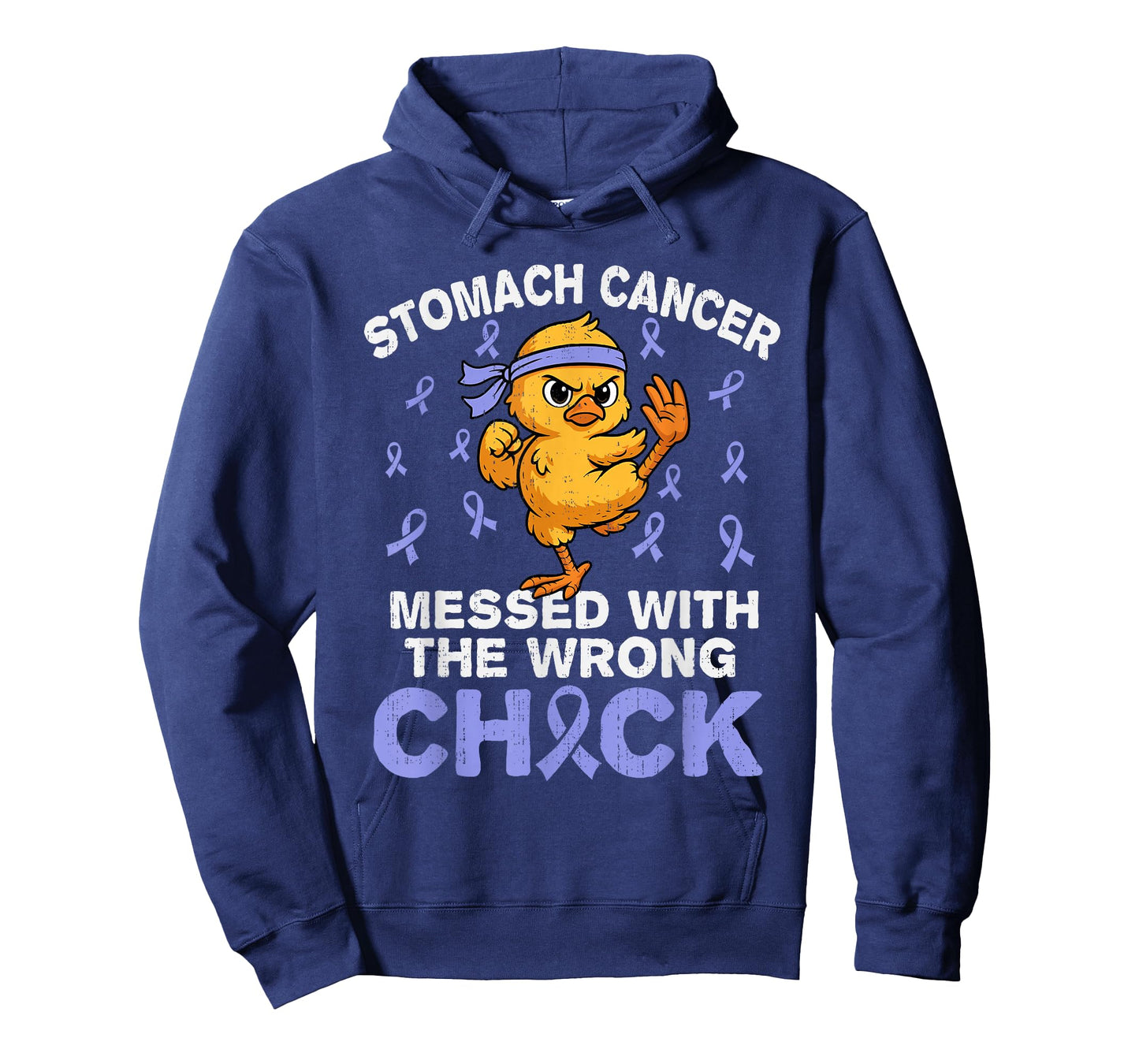 Funny Stomach Cancer Awareness Ribbon Periwinkle Blue T-Shirt