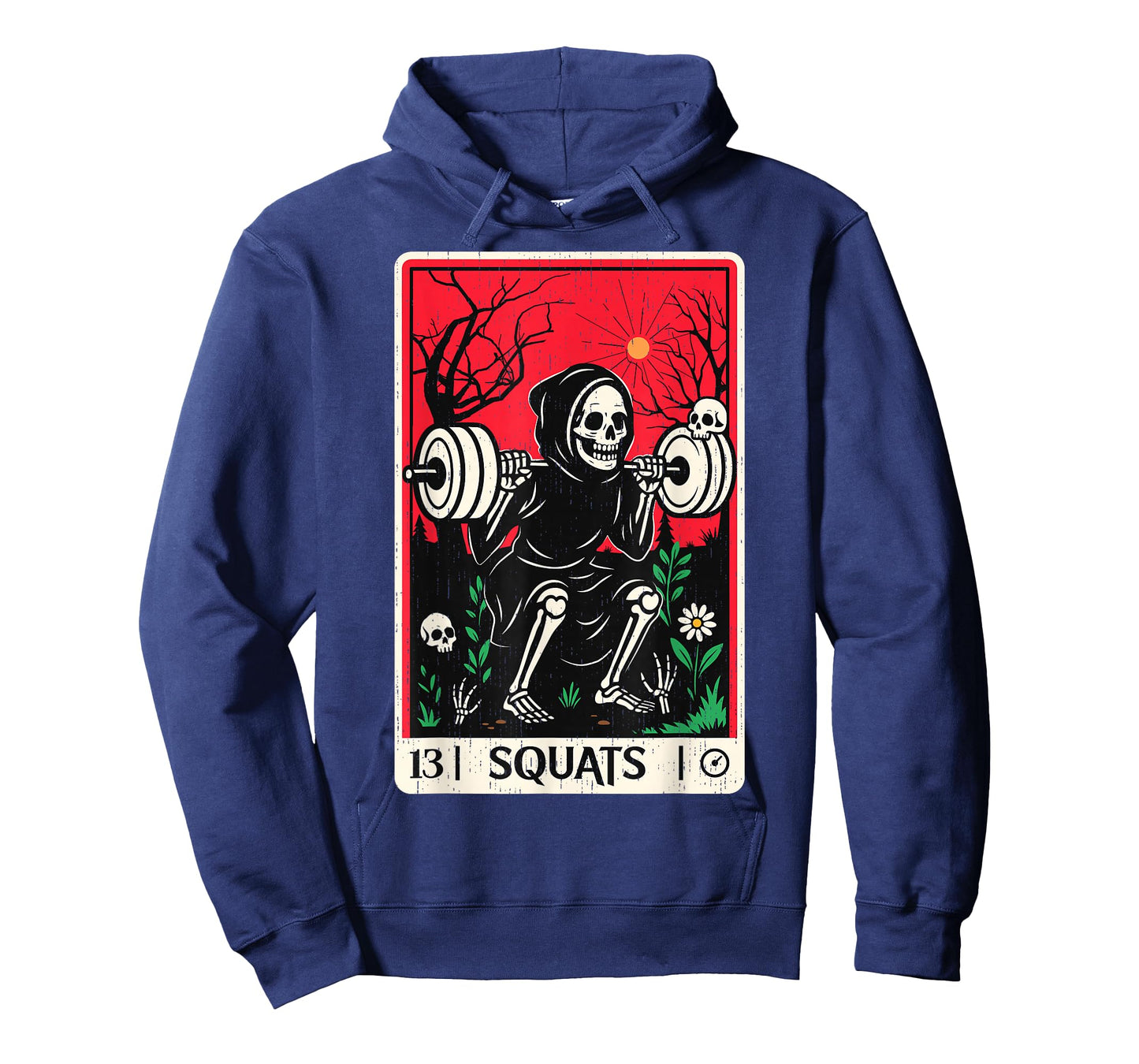 Funny Tarot Card Squats Workout Gym Fitness Bodybuilding T-Shirt
