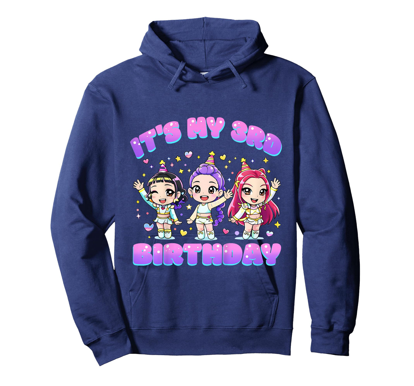 3 Years Old Birthday K pop Kids 3rd Birthday Girls K-pop T-Shirt