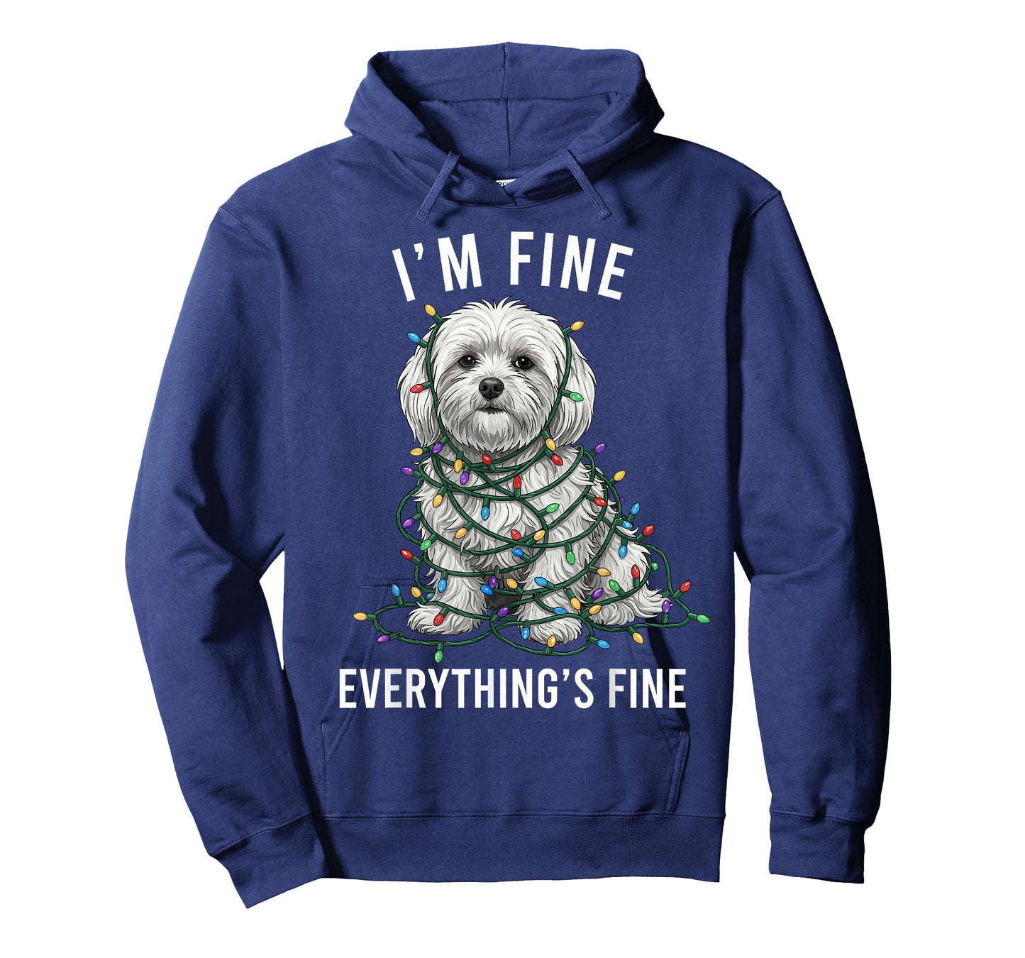 Maltese Christmas I'm Fine Everything is Fine T-Shirt