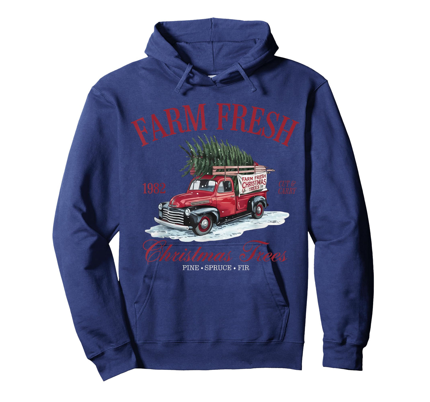 Vintage Farm Fresh Christmas Trees Farmhouse Pickup Truck T-Shirt