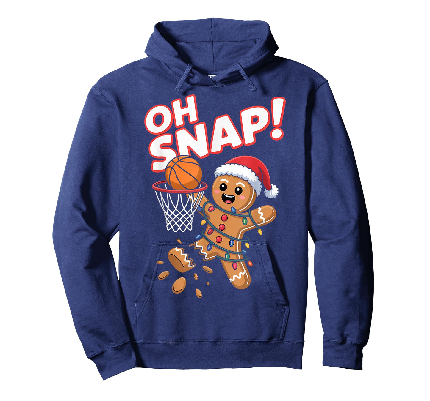 Oh Snap! Gingerbread Man Funny Xmas Basketball T-Shirt