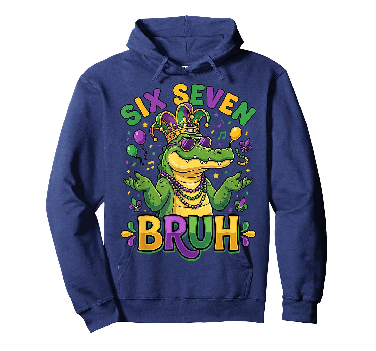 Bruh 67 Mardi Gras Alligator Six Seven Boys Girls Kids T-Shirt