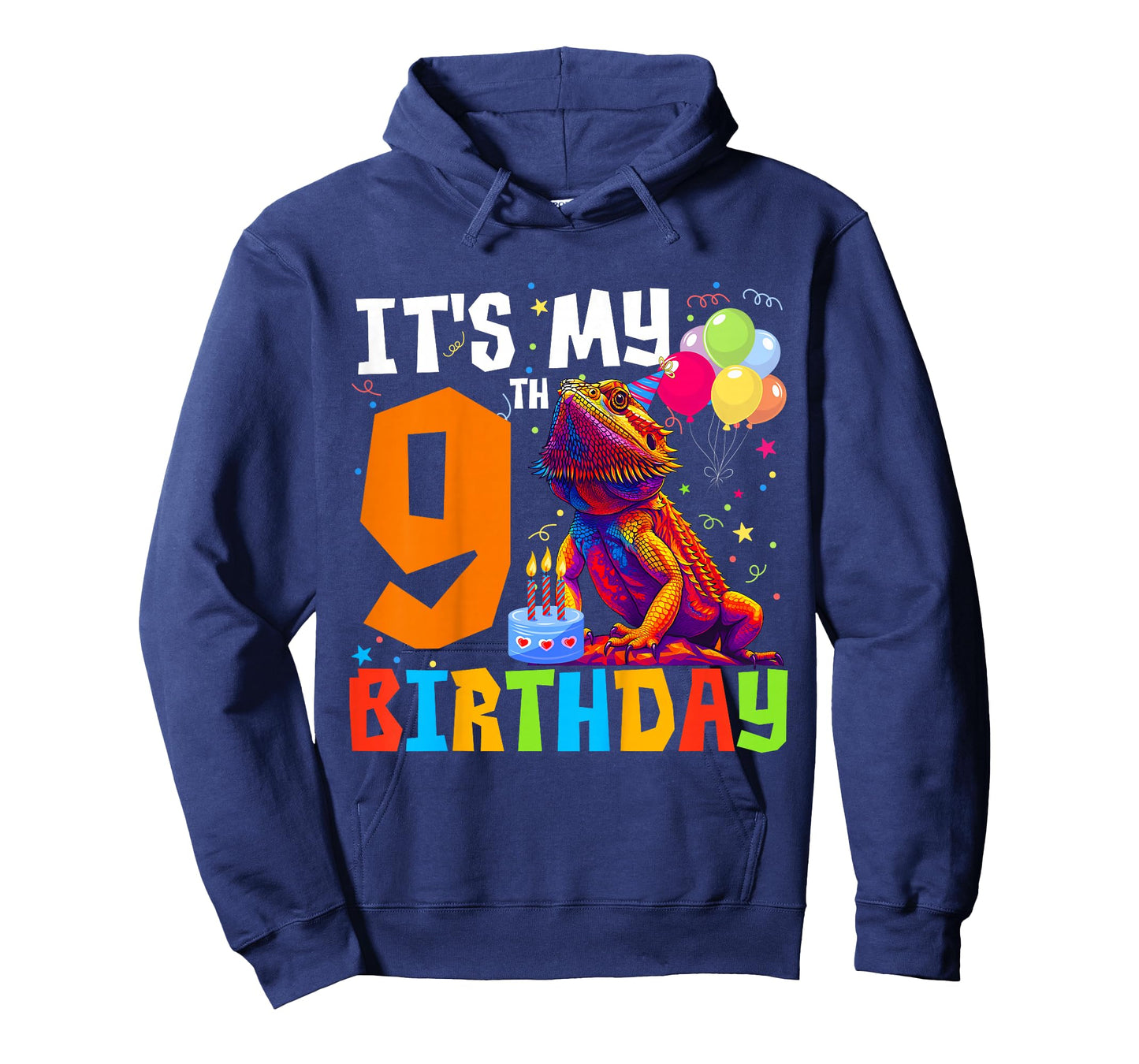 9th Birthday Boy Bearded Dragon 9 Years Old Bday Party T-Shirt