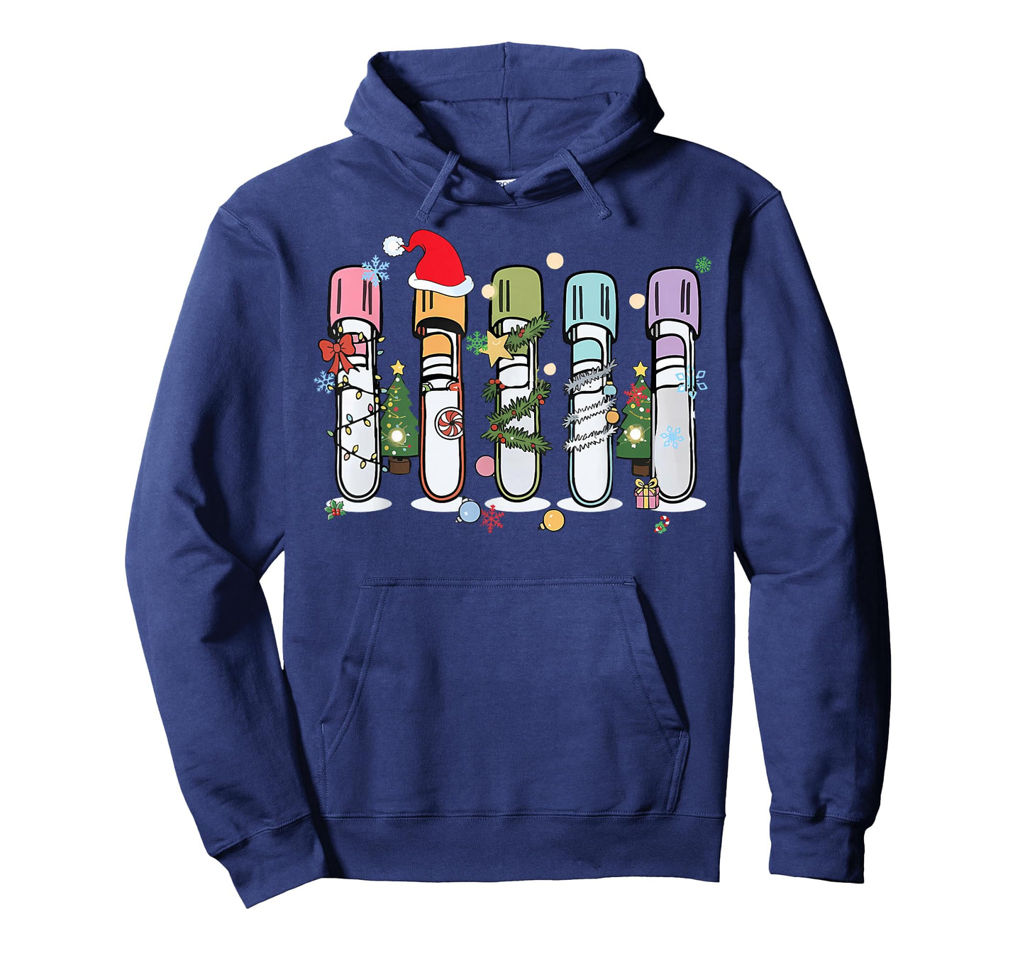 Blood Tube Christmas Phlebotomy Tech Laboratory Science Tech T-Shirt