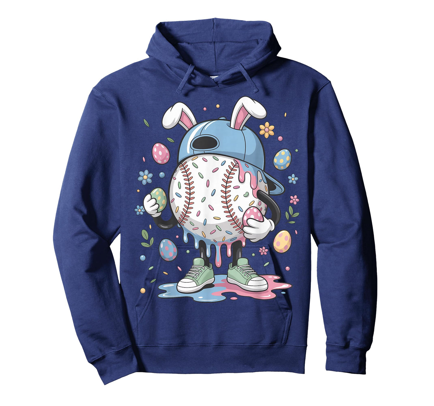 Easter Baseball Drip Easter Bunny Boys Women T-Shirt