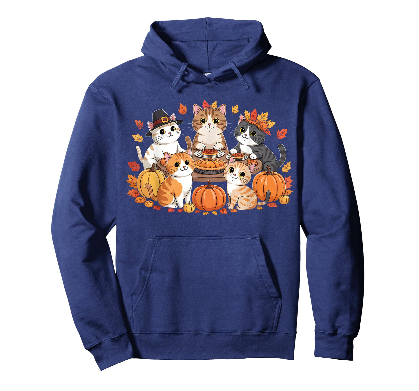 Thanksgiving Cats Dinner Feast Vintage Fall Men Women Kids T-Shirt