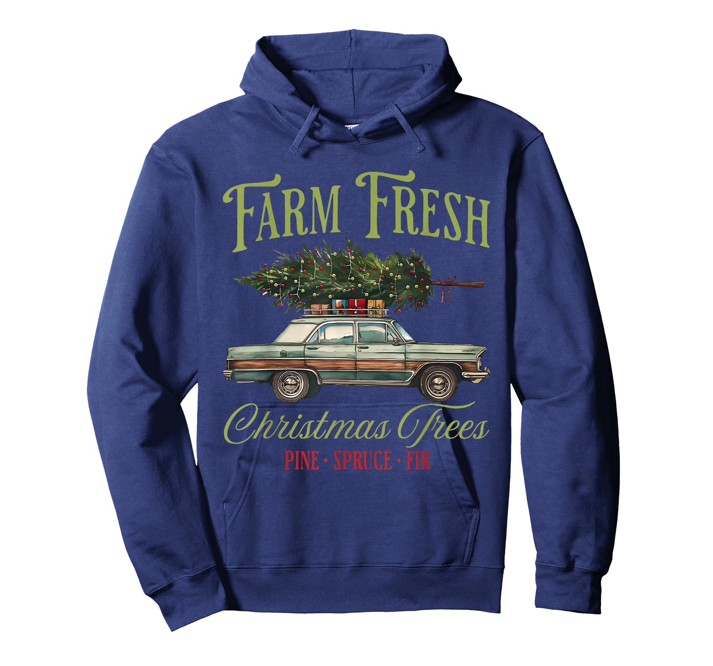 Farm Fresh Christmas Trees Vintage Pine Spruce Fir Xmas T-Shirt