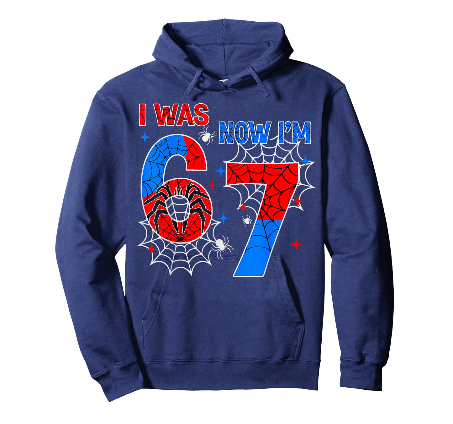 I was 6 Now I'm 7 Year Old Boy Kids 7th Birthday Spider Web T-Shirt