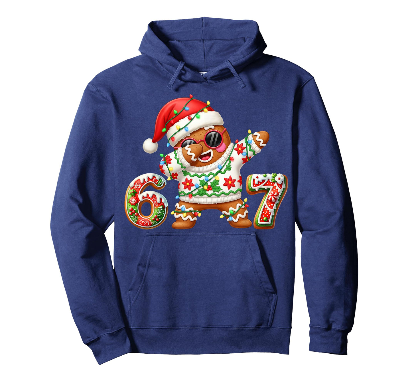 Funny Gingerbread Six Seven 67 Ice Cream Drip Christmas Boys T-Shirt