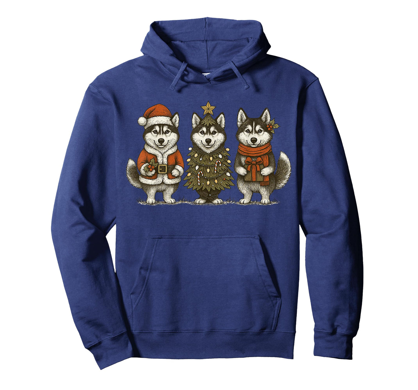 Siberian Husky Christmas Lights Dog Lover Xmas Pajama T-Shirt
