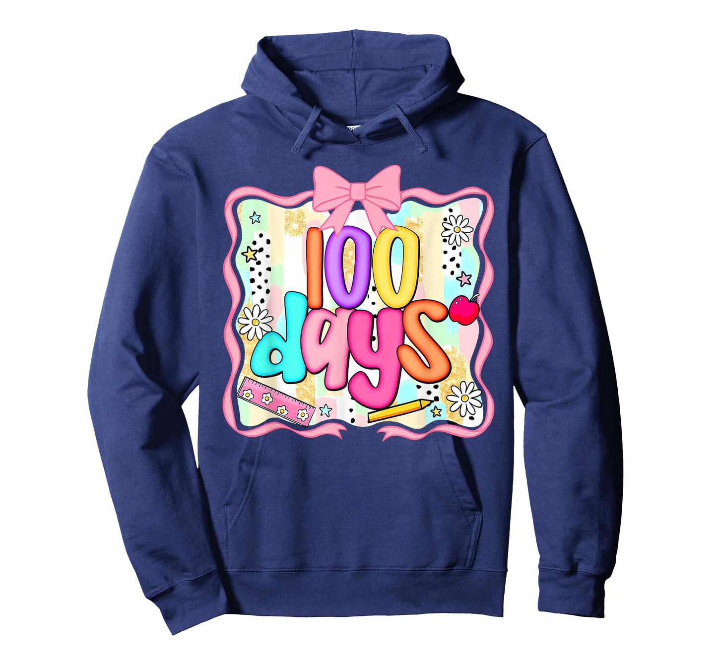 Retro 100 Days of School Happy 100th Day of School Girl Kids T-Shirt