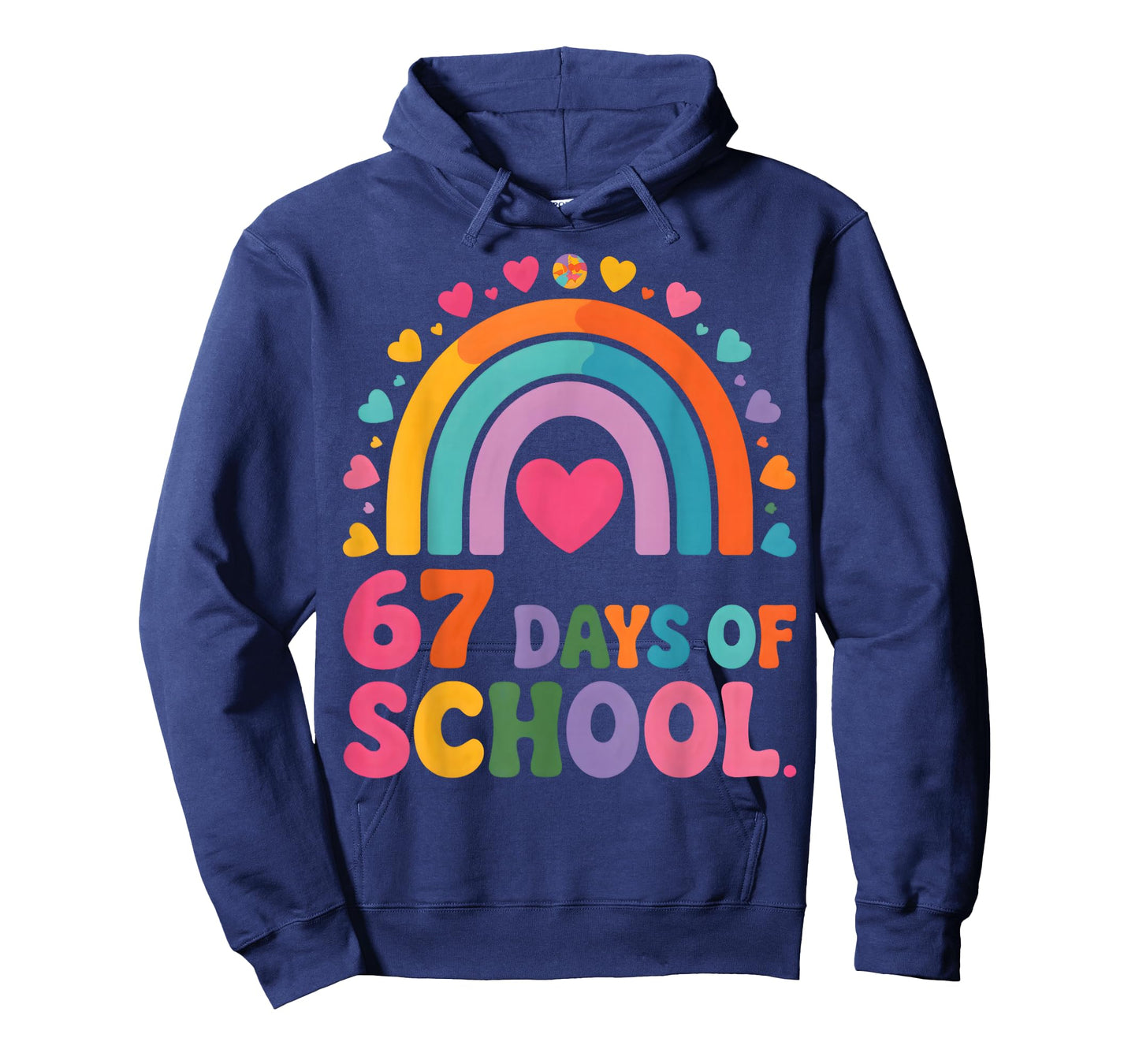 I Survived 67 Days of School Tie Die Rainbow Lovers Girls T-Shirt