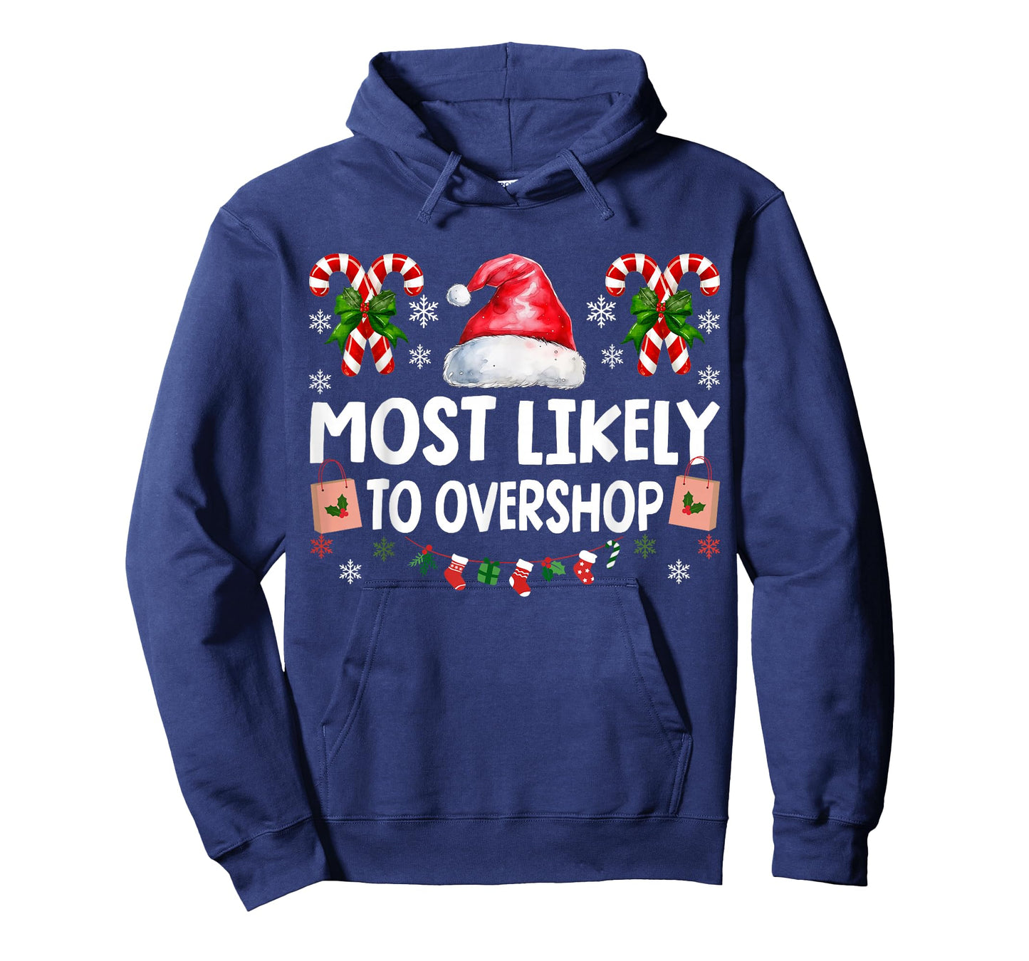 Most Likely to Overshop Shopping Squad Family Christmas T-Shirt