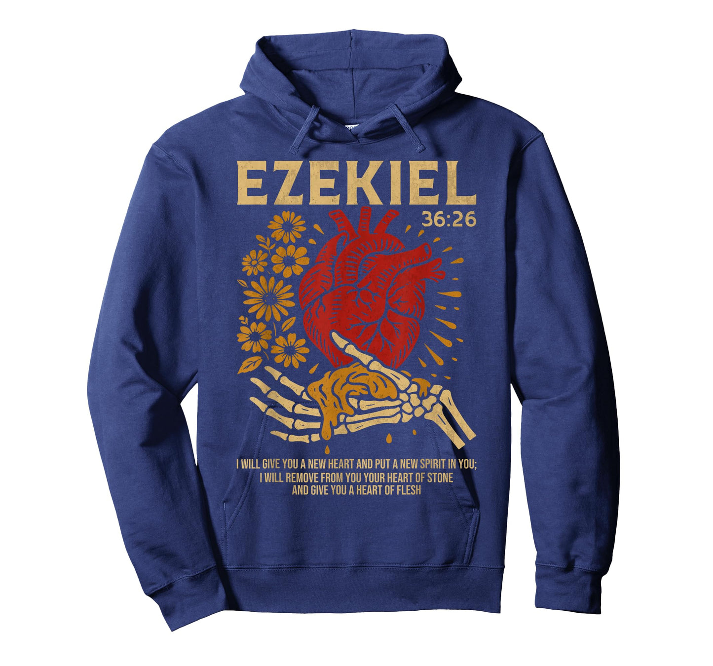 Vintage Ezekiel 36-26 Heart of Flesh Bible Verse Christian T-Shirt