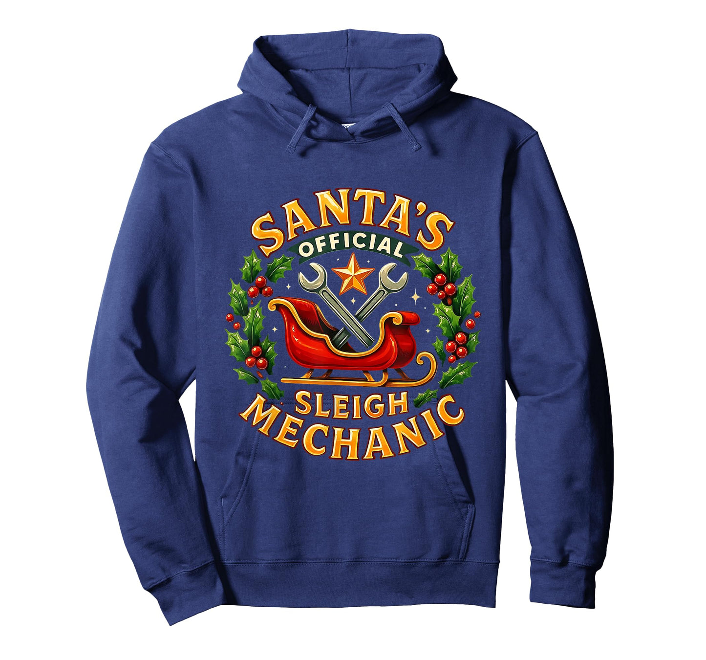 Santa’s Official Sleigh Mechanic Funny Christmas Design T-Shirt