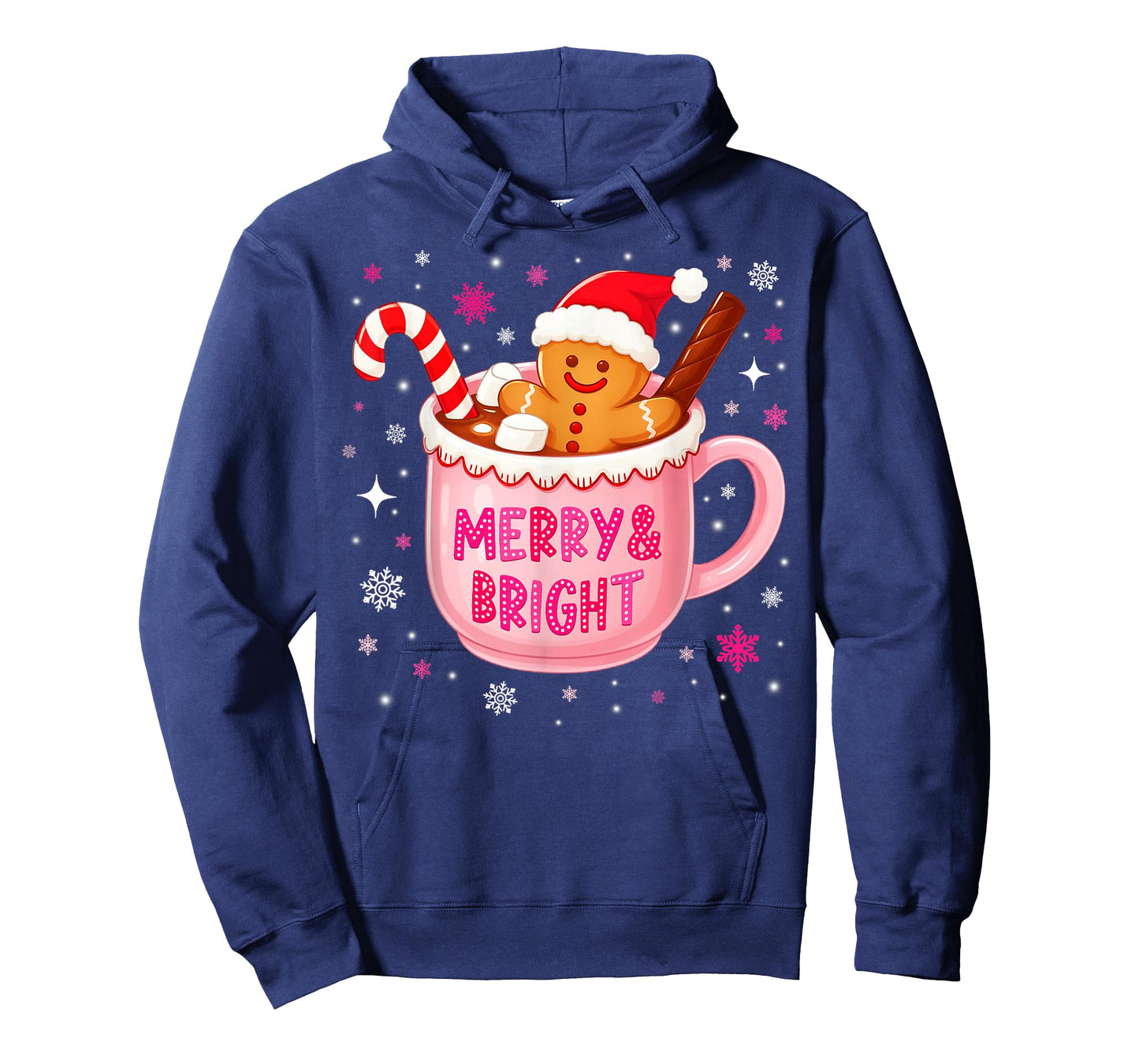 Merry and Bright Hot Cacao Gingerbread Christmas Xmas Women T-Shirt