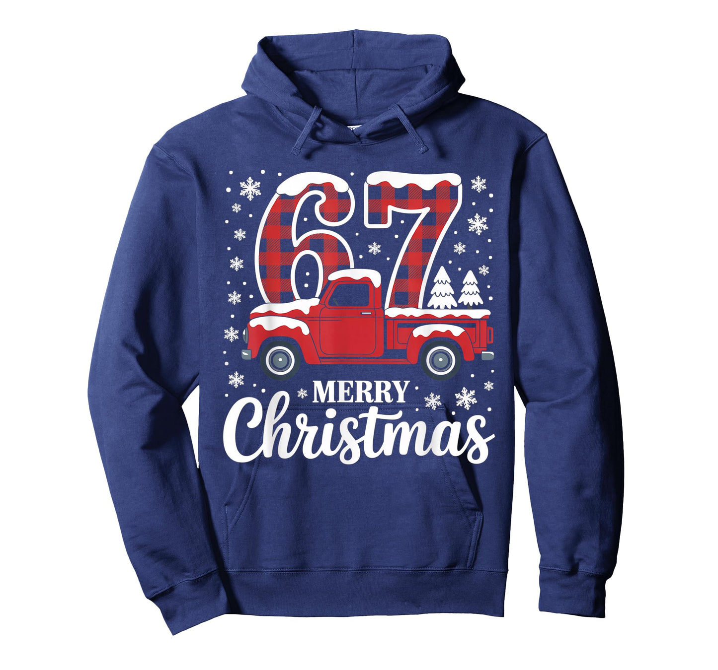 Merry Christmas Red Plaid Truck 67 Christmas T-Shirt