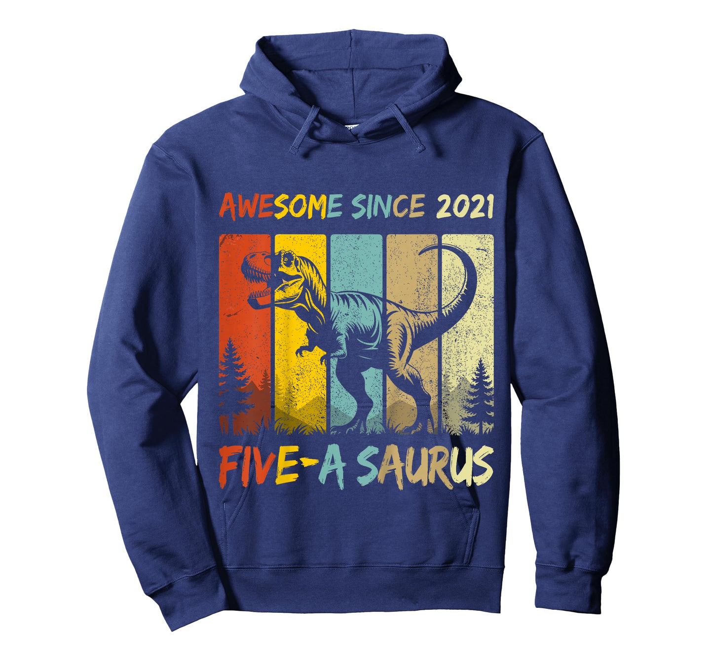 Kids 5 Year Old Dinosaur 5th Birthday Five Saurus Boys Born 2021 T-Shirt