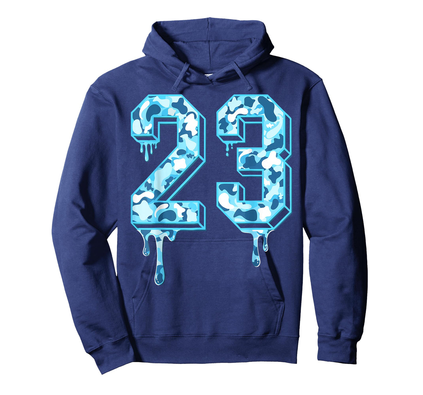 23 Drip Camo Gamma Blue Matching T-Shirt