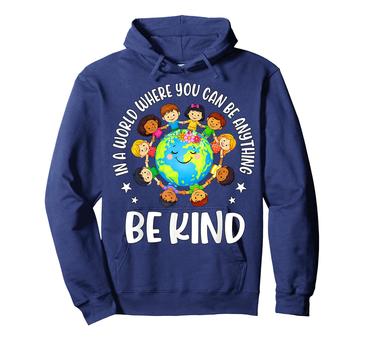 in A World Be Kind Kids Earth World Kindness Day Teachers T-Shirt