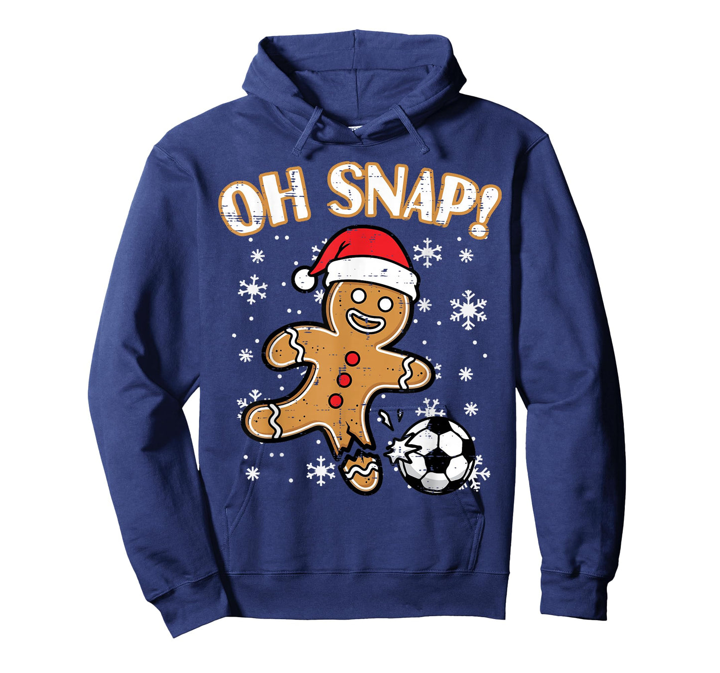 Christmas Gingerbread Soccer Oh Snap Funny Xmas Boys Kid Men T-Shirt