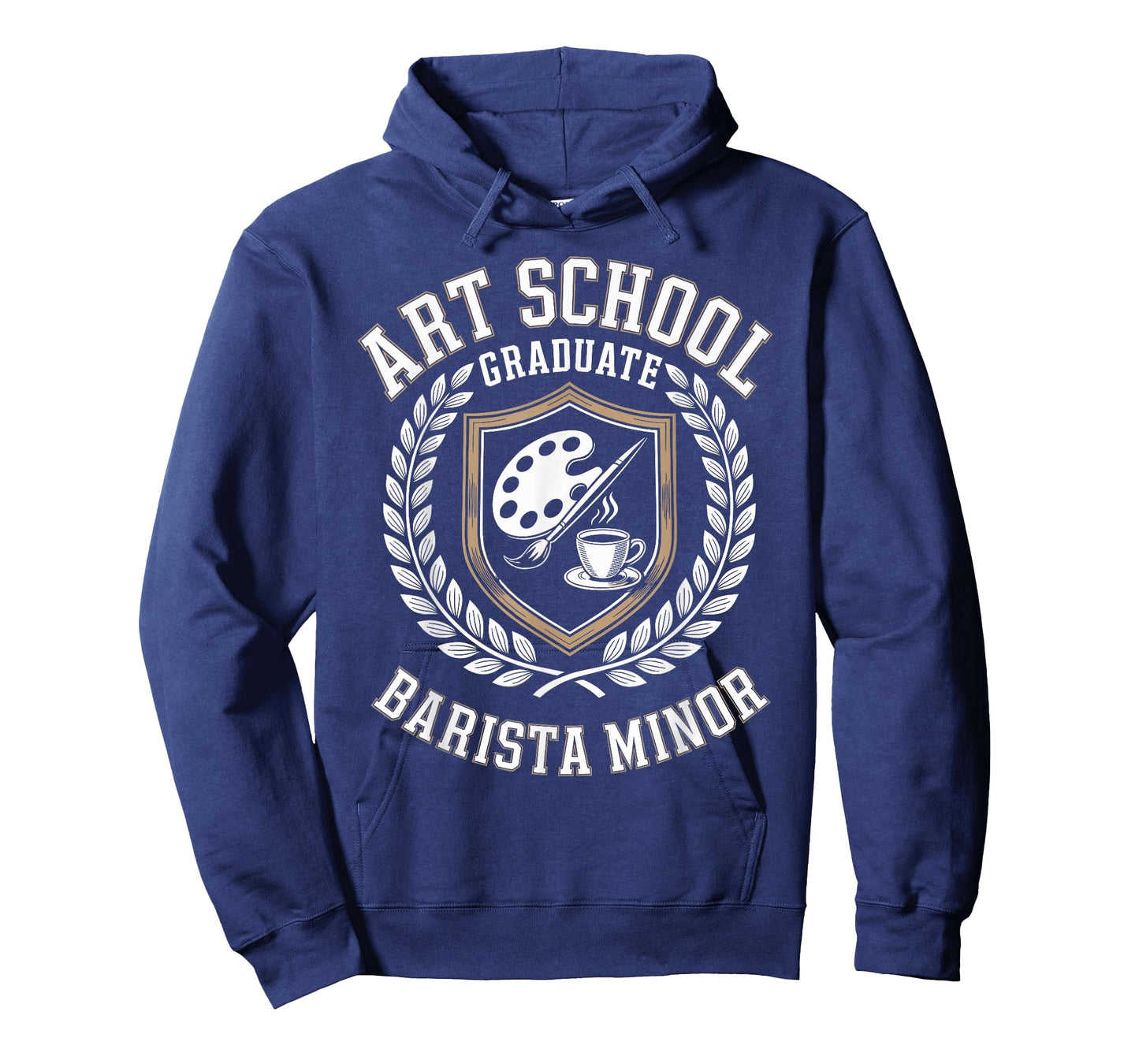 Art School Graduate Barista Minor Funny College Crest T-Shirt