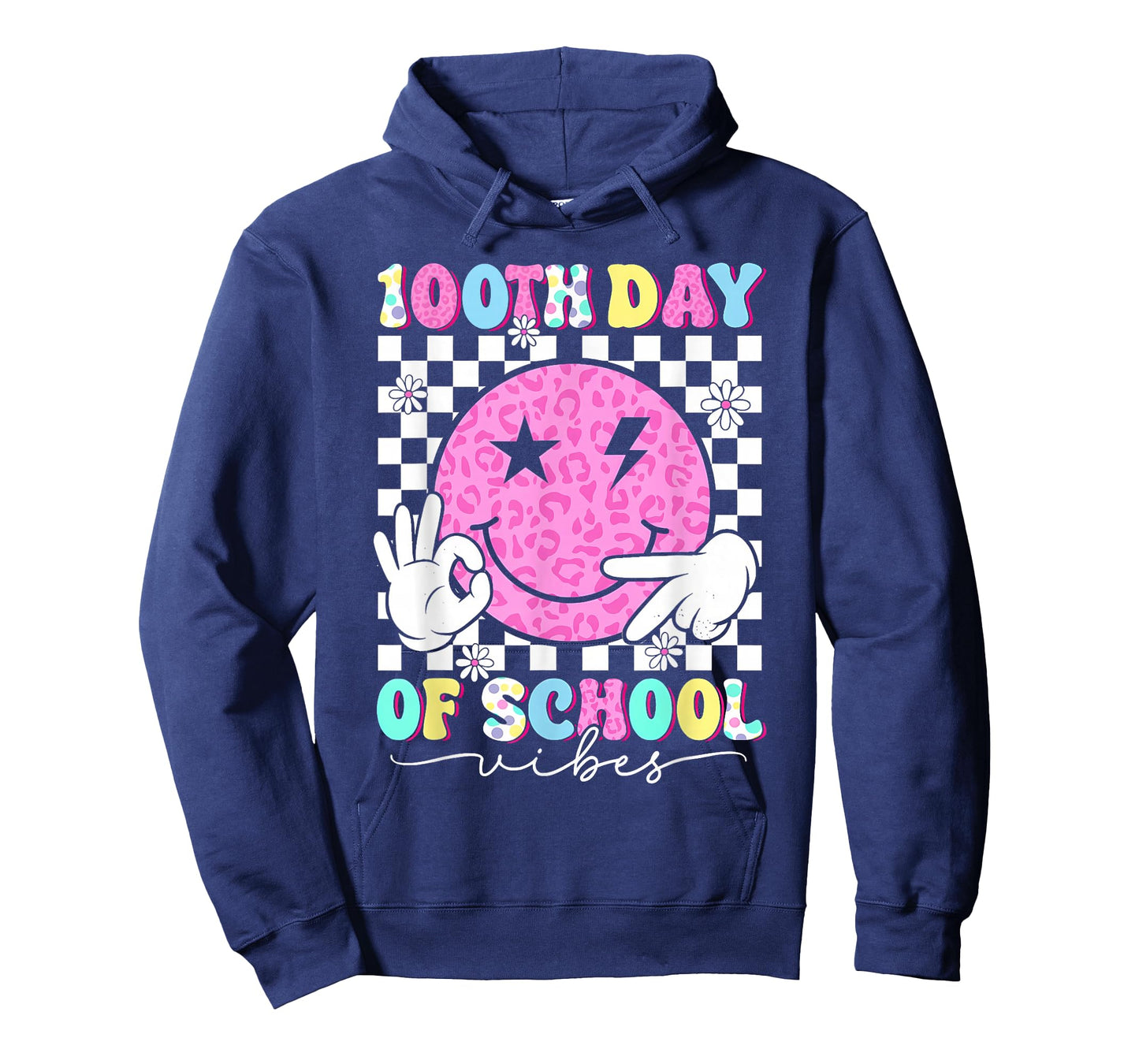 100th Day of School Vibes Cute Smile Face 100 Days of School T-Shirt
