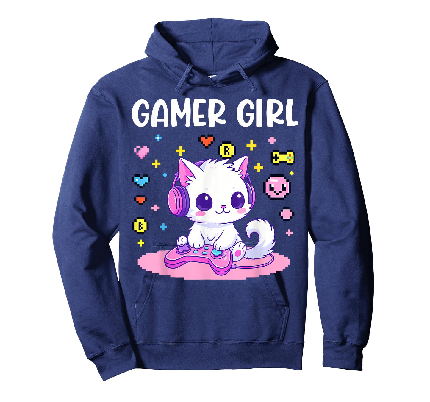 Gamer Girl Cat Gaming Cute Video Game Women Girls Cat Lover T-Shirt