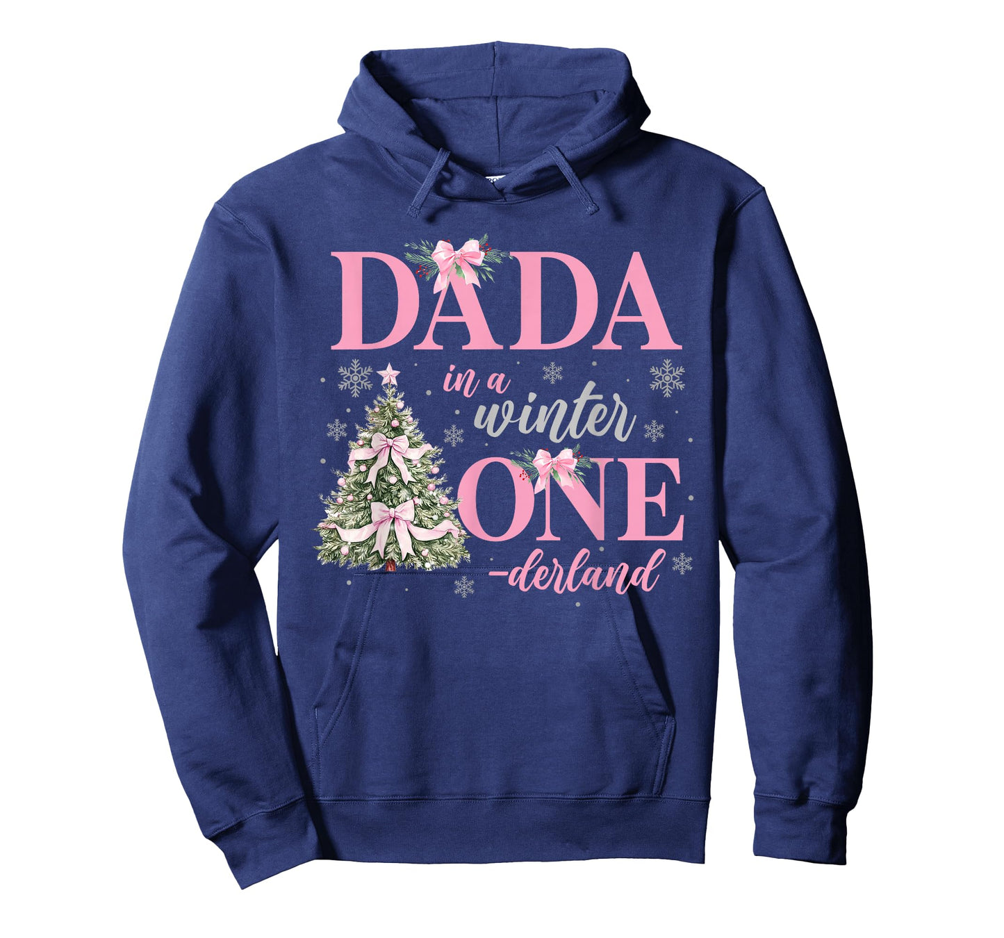 Dada in a Winter Onederland Birthday Girl Christmas Tree T-Shirt