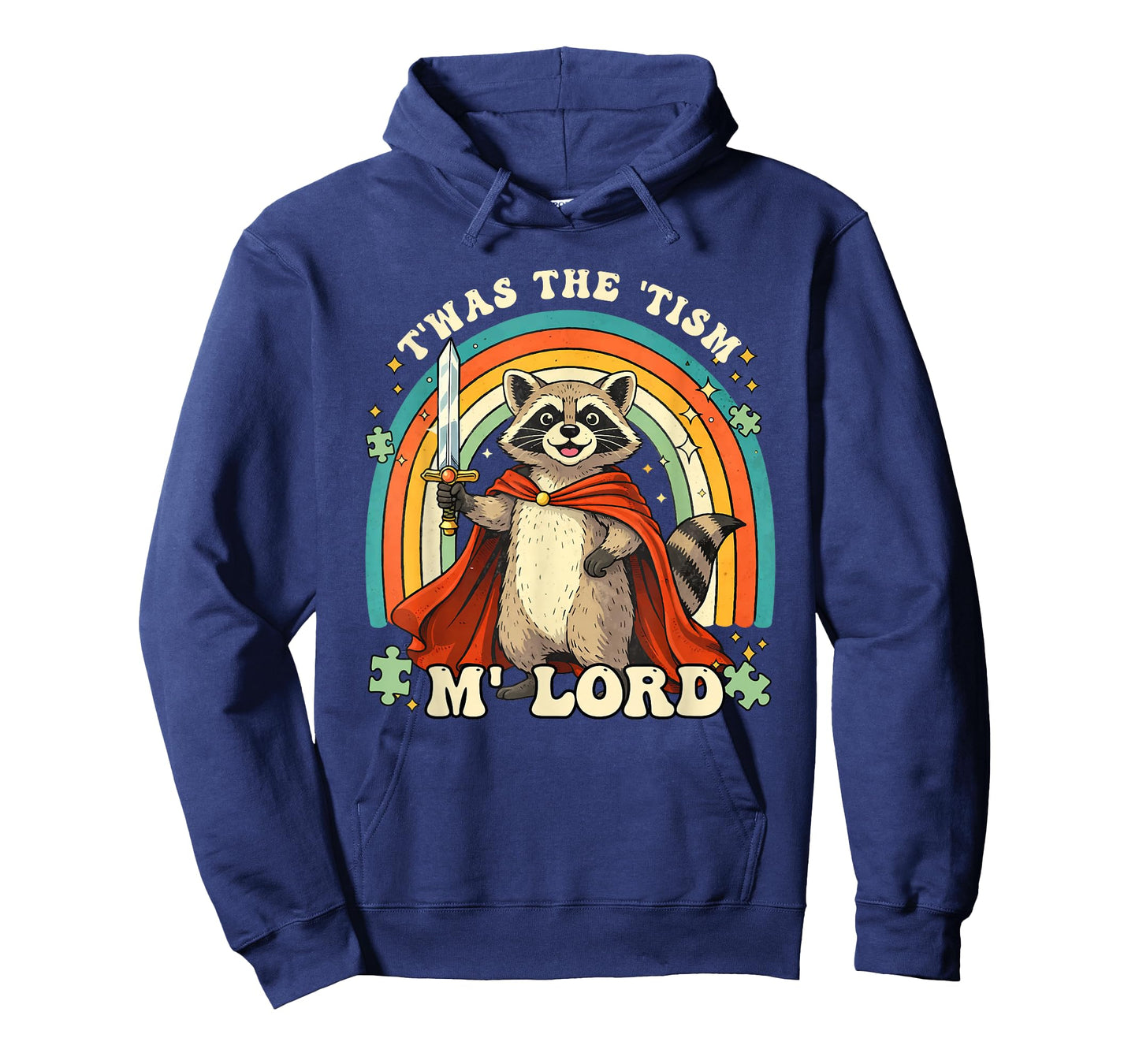 Funny Autism Raccoon T'was The 'Tism M'lord Neurodiversity T-Shirt