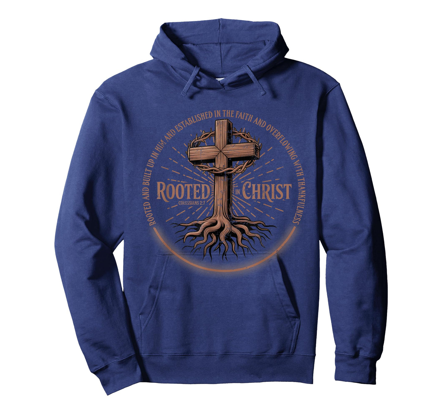 Rooted in Christ Tee, Jesus Tee, Vintage Cross Christian T-Shirt