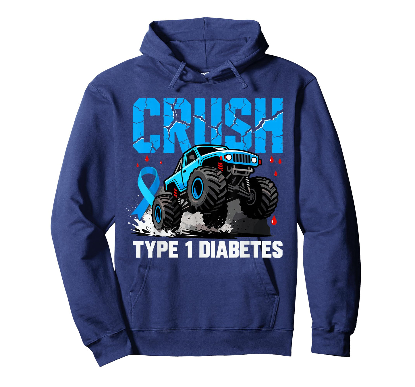 Crush Type 1 Diabetes Awareness Truck T1D Toddler Boys Kids T-Shirt