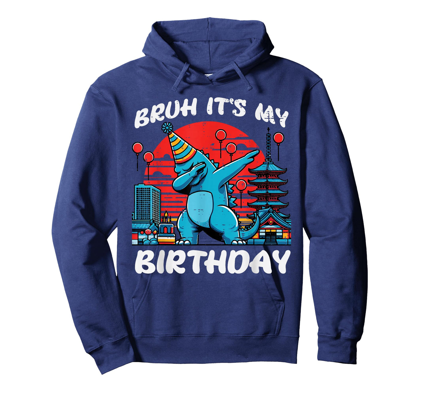 Bruh Its My Birthday Kaiju Dab Bday Party Boys Girls Kids T-Shirt