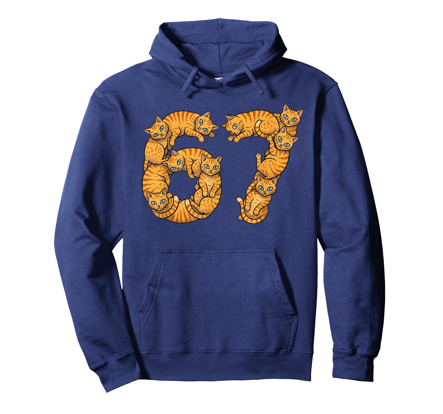 Funny Orange Cats 6 7 Meme Six Seven Love Ginger Kitty T-Shirt