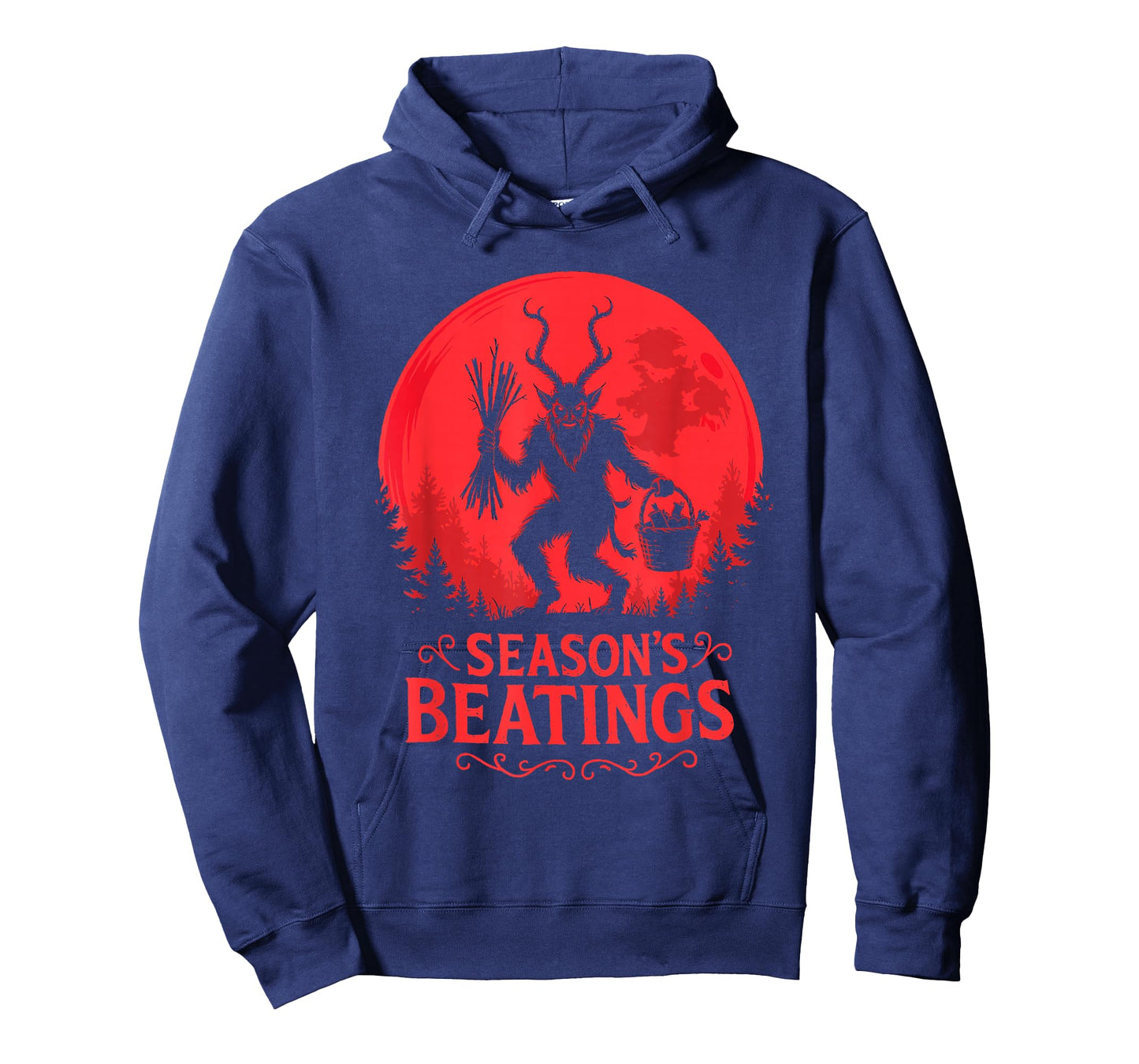 Krampus Santa Season’s Beatings Gothic Christmas Horror T-Shirt