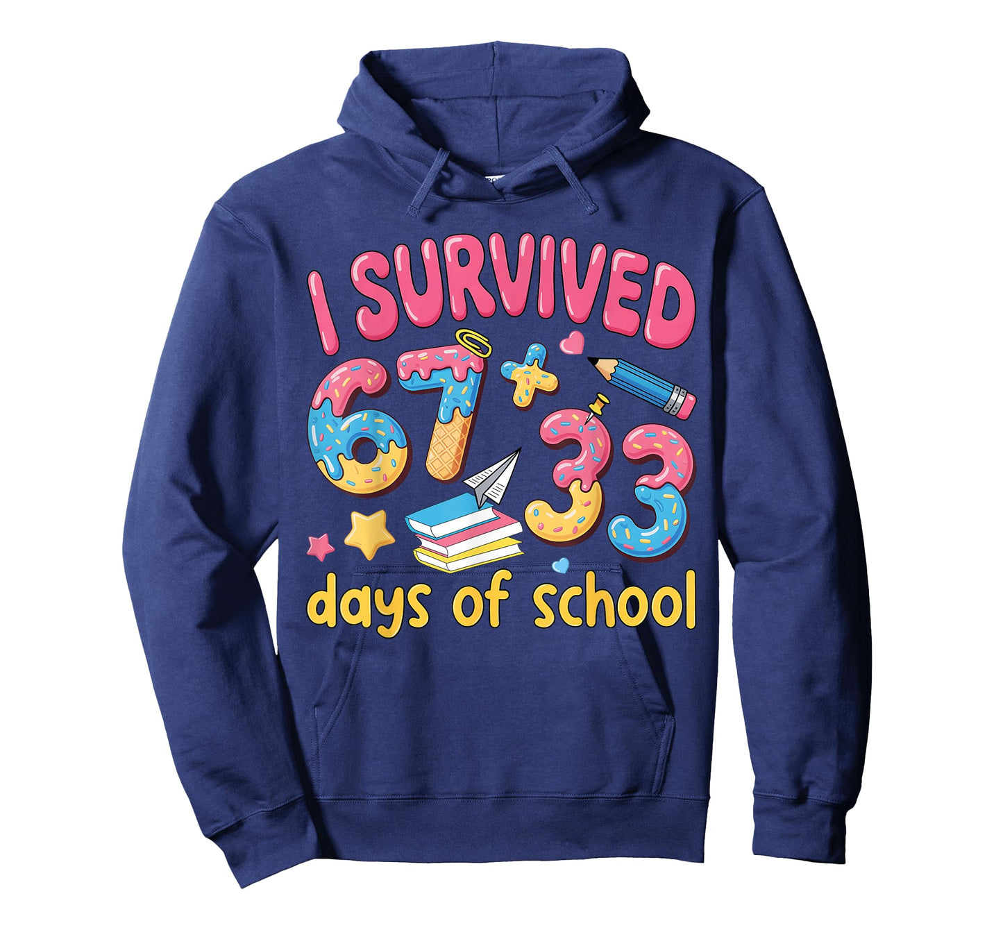 I Survived 67 + 33 Day of School 6 7 Six Seven Teacher Kid T-Shirt