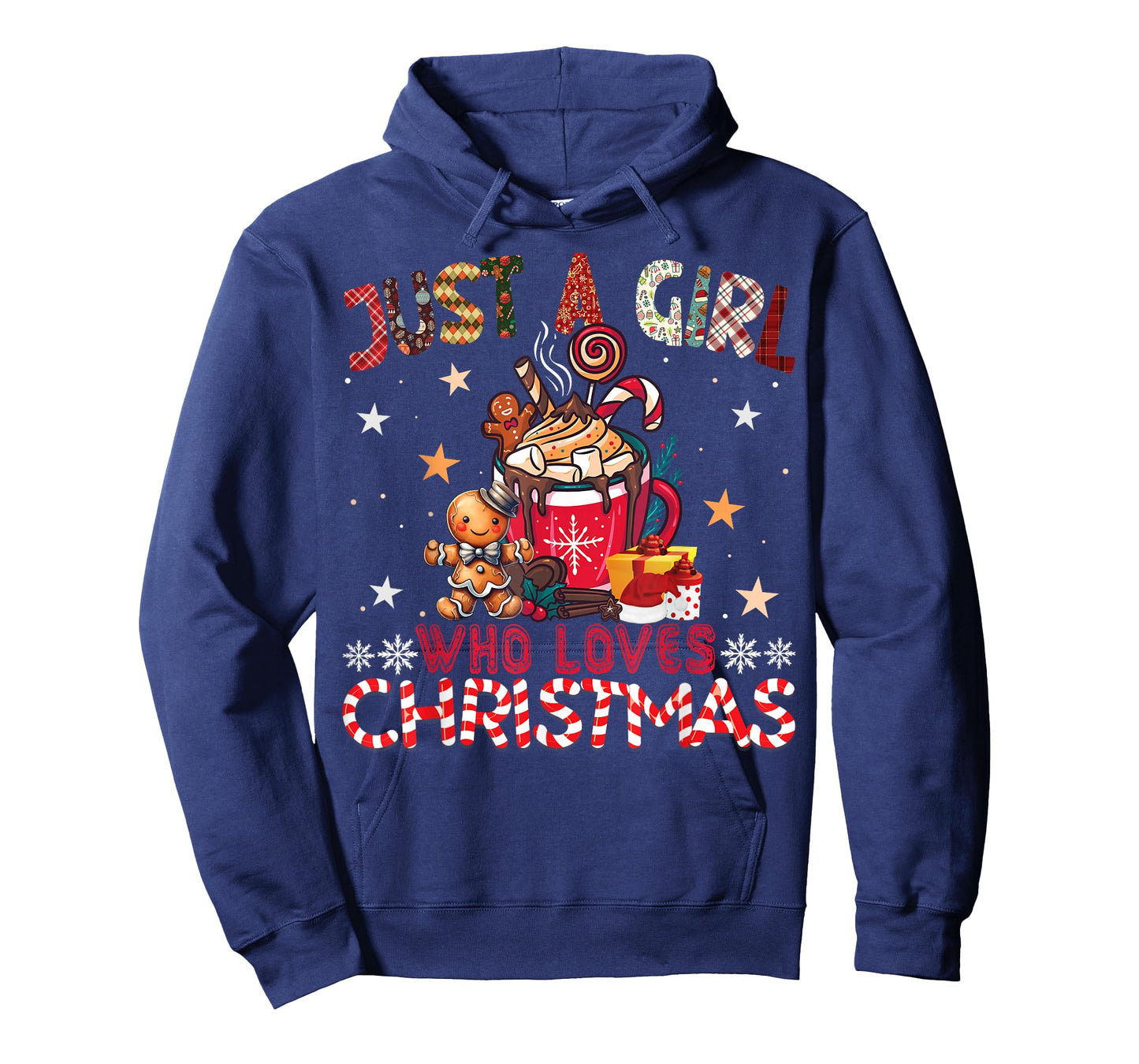 Just A Girl Who Loves Christmas Hot Cocoa Bar Xmas T-Shirt