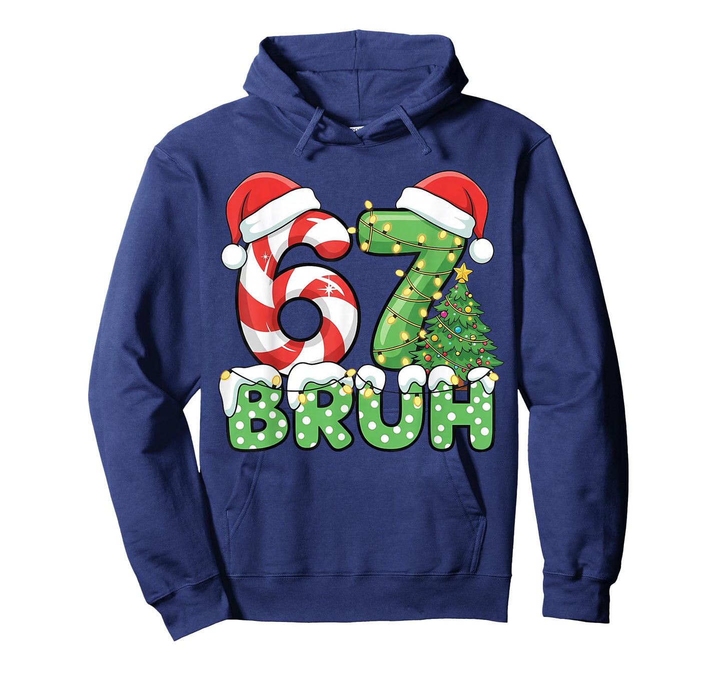 Bruh 67 Six Seven 6 7 Meme Christmas Funny Boy Girl Kids T-Shirt