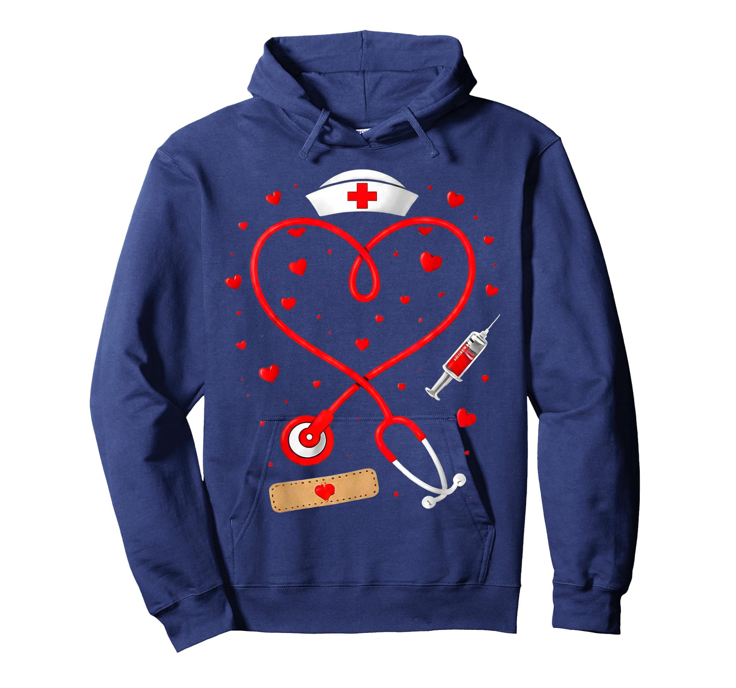 Cute Stethoscope Heart Design for Nurse Valentine Days Nurse T-Shirt