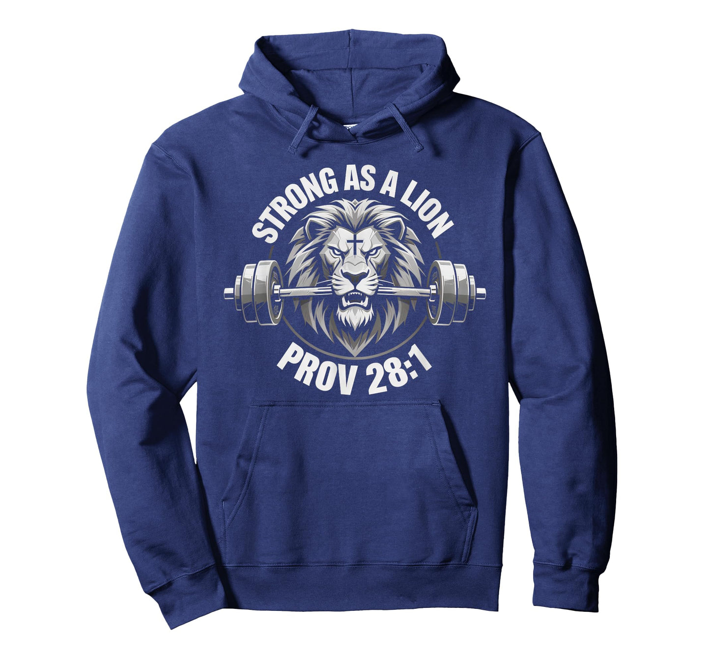 Christian Lion Gym Bodybuilding Bible Verse Proverbs 28:1 T-Shirt