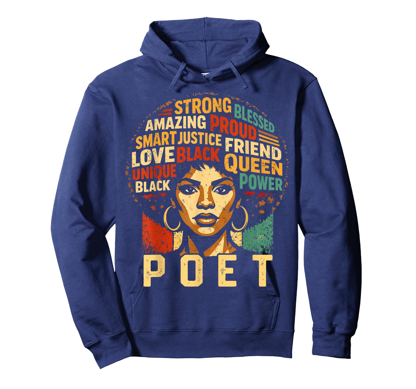 Poet Black History Month Powerful Black Pride Art Design T-Shirt